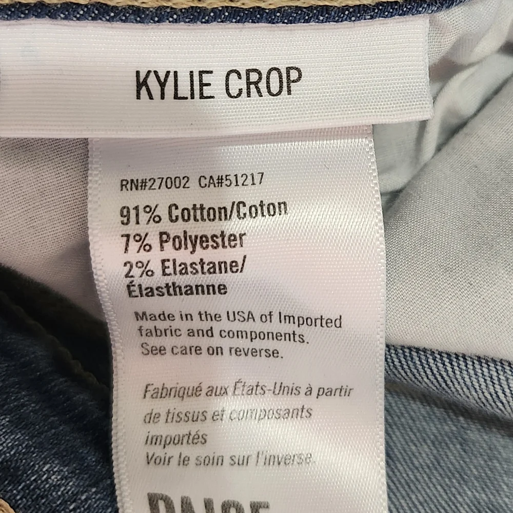 Paige Women's Kylie Crop Skinny Jeans Stretch‎ Denim Medium Blue Spencer Wash 29